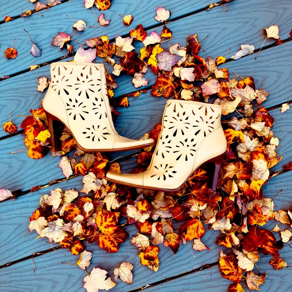 Size 9 Leather Cut Out Boots Brazilian Fall